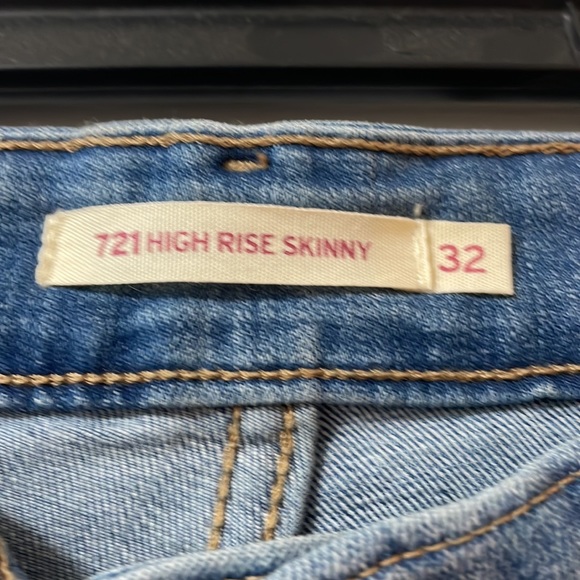 Levi 721 a high rise skinny jean - size 14- W32 L30 - Picture 6 of 9